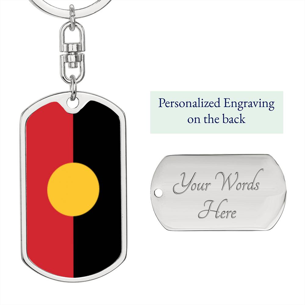 The Voice Referendum to Parliament - Keyring Keychain Charm Keepsake - Indigenous Flag