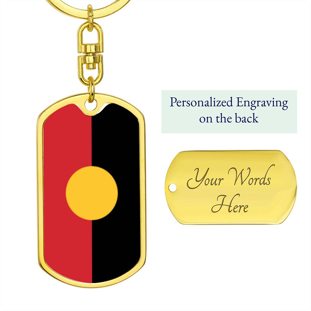 The Voice Referendum to Parliament - Keyring Keychain Charm Keepsake - Indigenous Flag