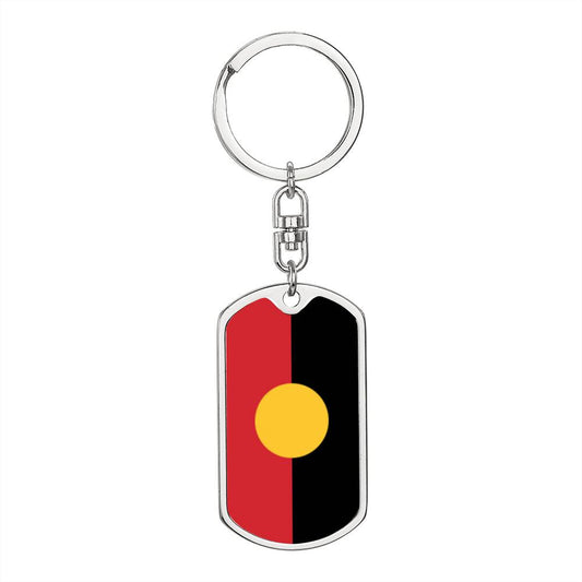 The Voice Referendum to Parliament - Keyring Keychain Charm Keepsake - Indigenous Flag